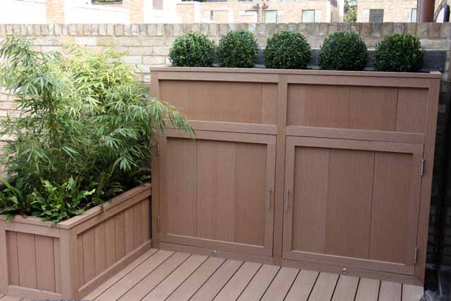 A bespoke storage solution with integral planter