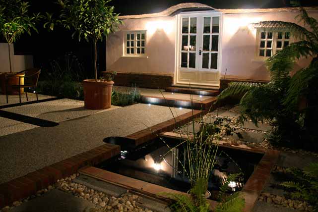 Nocturnal reflections in the lower pool